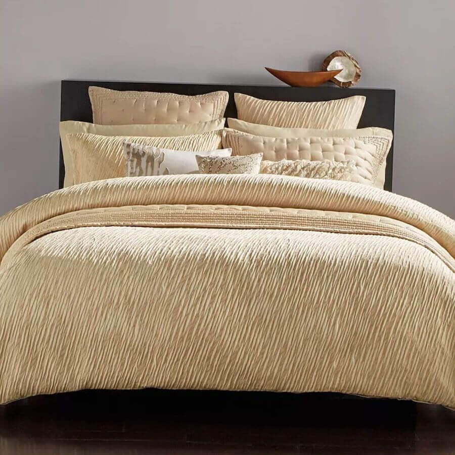 Donna Karan Gold Dust Duvet Cover Gold