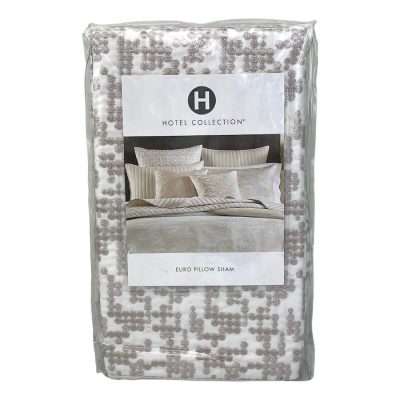 Hotel Collection Cloudscape Embroidered EURO Sham Blush 2