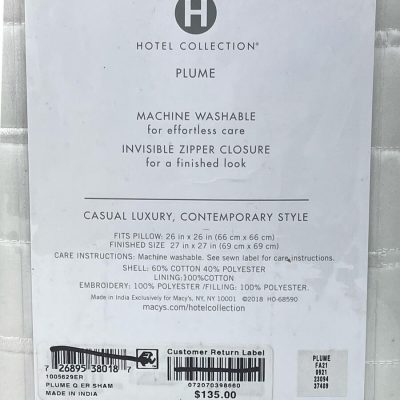 Hotel Collection Plume Quilted Euro Sham 3