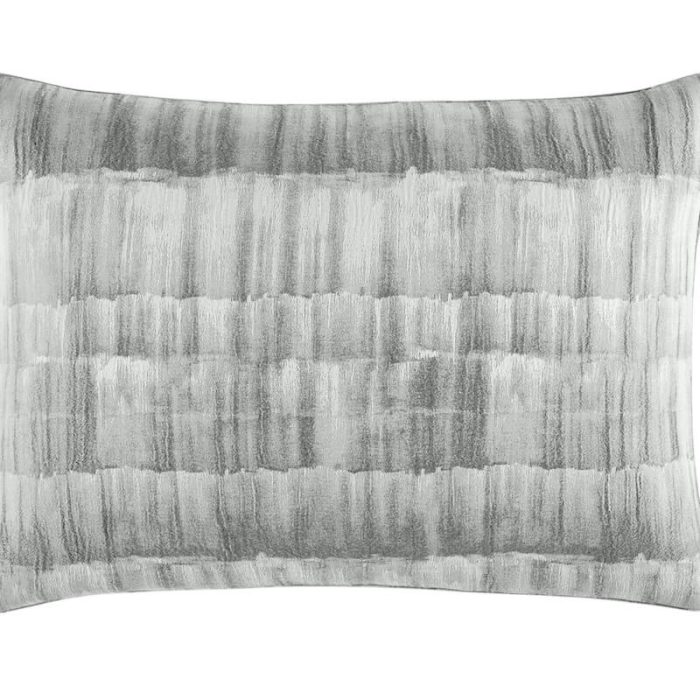 Hudson Park Brushed Texture Stripe Standard Sham Gray