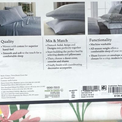 Charter Club Damask Designs Citrus Twin Duvet Set 3