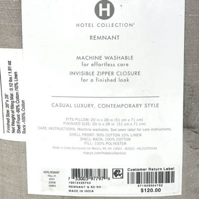 Hotel Collection Remnant Standard Sham 3