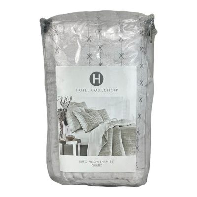Hotel Collection Velvet 2 Euro Quilted Shams Palladium Grey 2