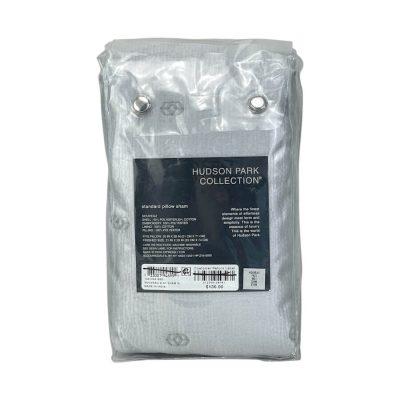 Hudson Park Nouveau Quilted Standard Sham Silver 2