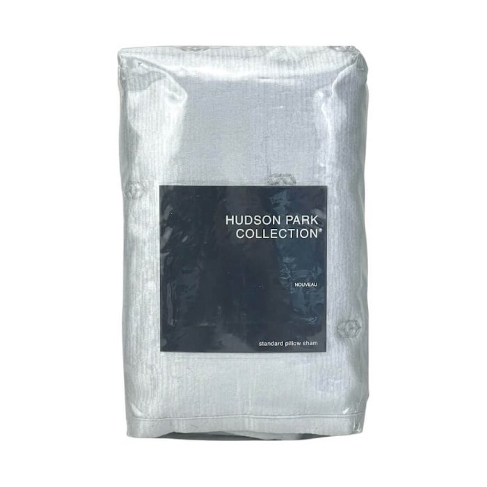 Hudson Park Nouveau Quilted Standard Sham Silver