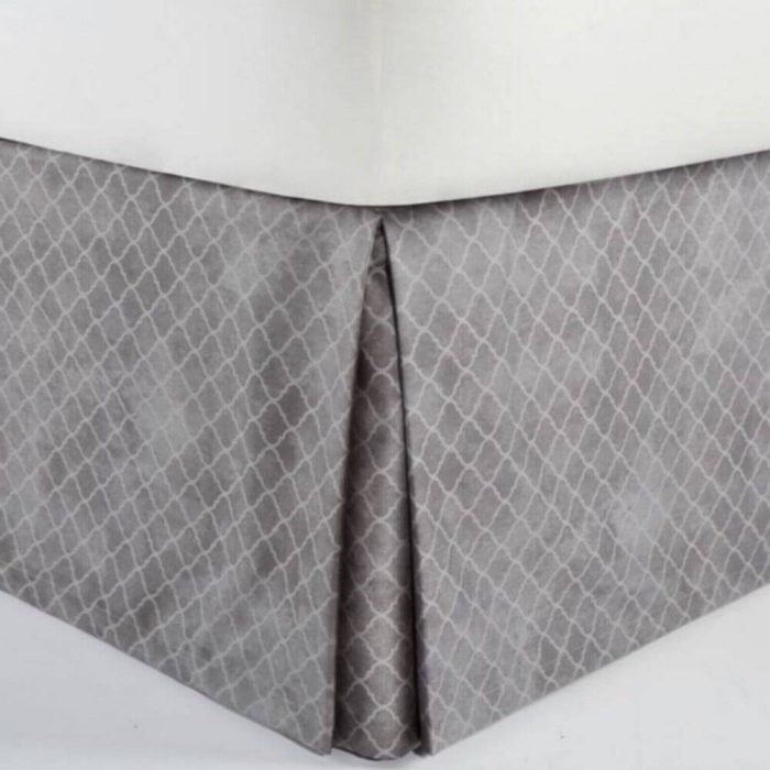 Hotel Collection Grand Bouquet Quilted Coverlet Gray Bedskirt