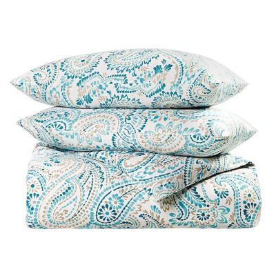 Charter Club Damask Designs Azure Paisley KING Duvet Set