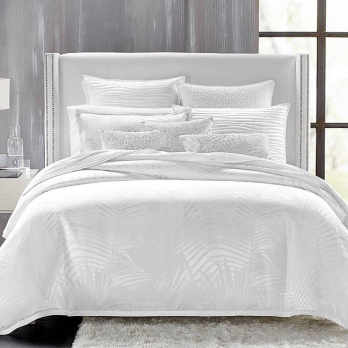 Hudson Park Palmetto Duvet Cover White