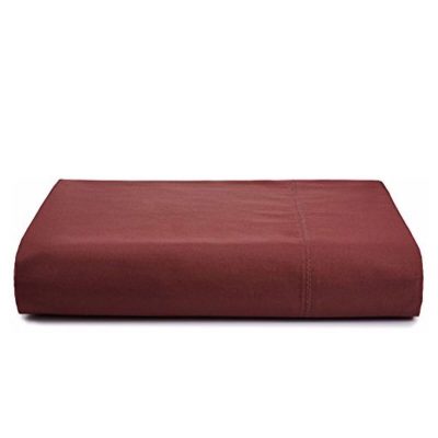 Calvin Klein Florence Stitch California King Fitted Sheet Deep Berry