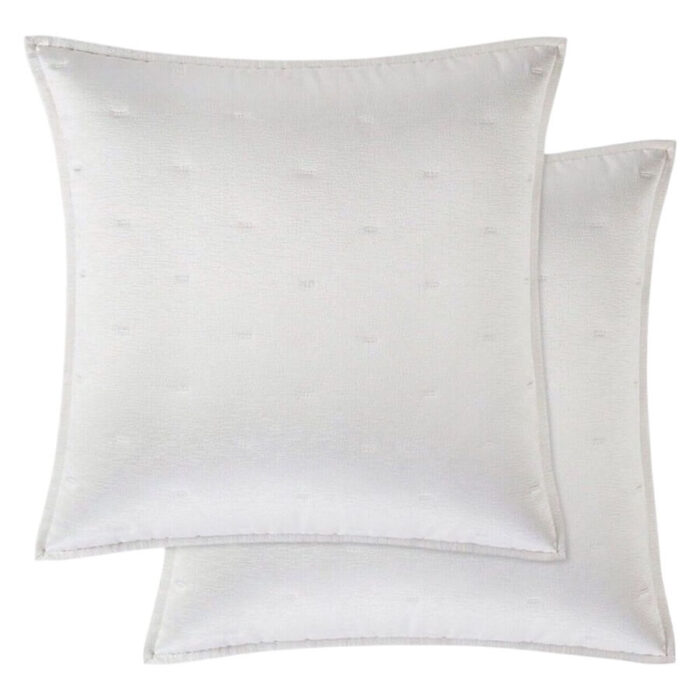 Hotel Collection Glint Quilted Euro Sham Set White