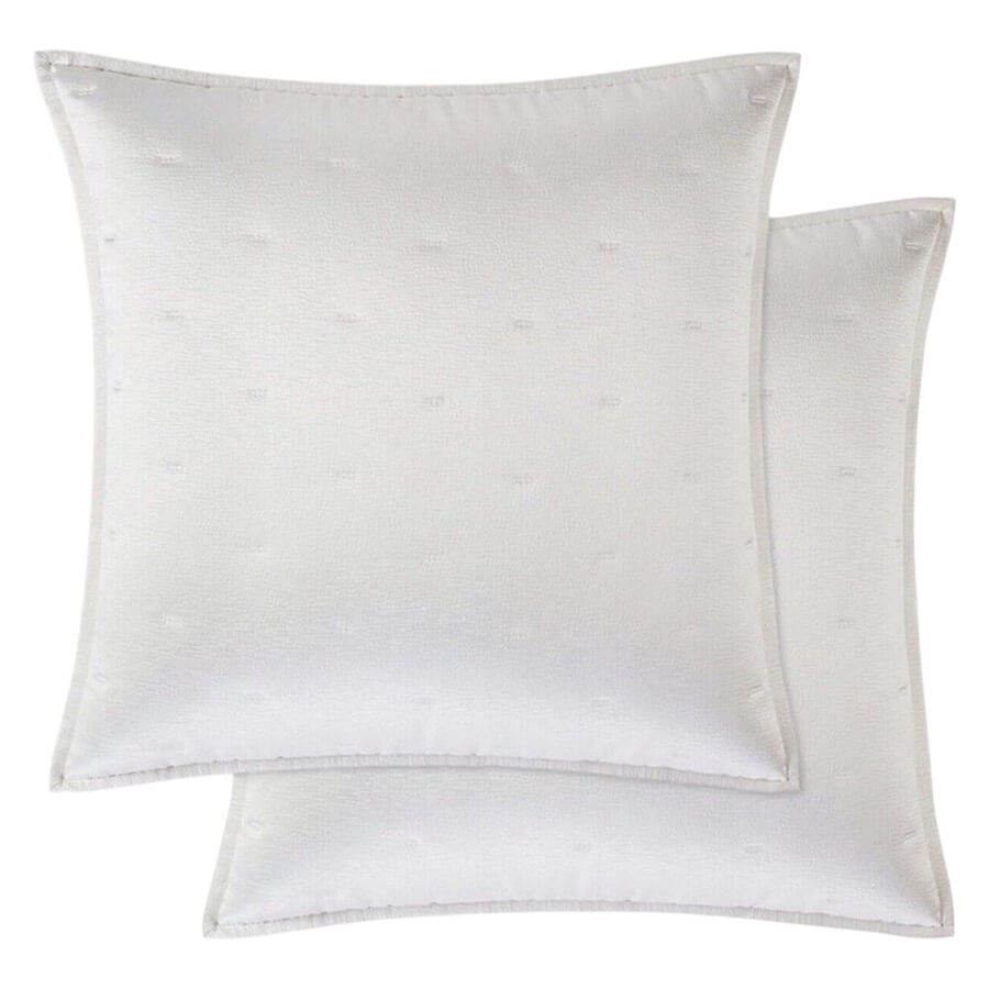 Hotel Collection Glint Quilted Euro Sham Set White