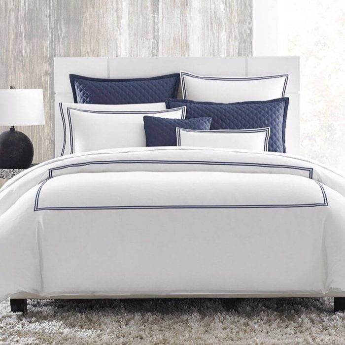 Hudson Park Italian Percale Duvet Cover Navy 2