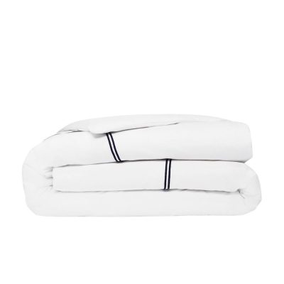 Hudson Park Italian Percale Duvet Cover Navy