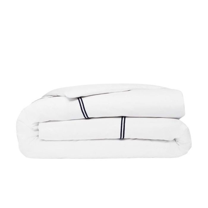 Hudson Park Italian Percale Duvet Cover Navy