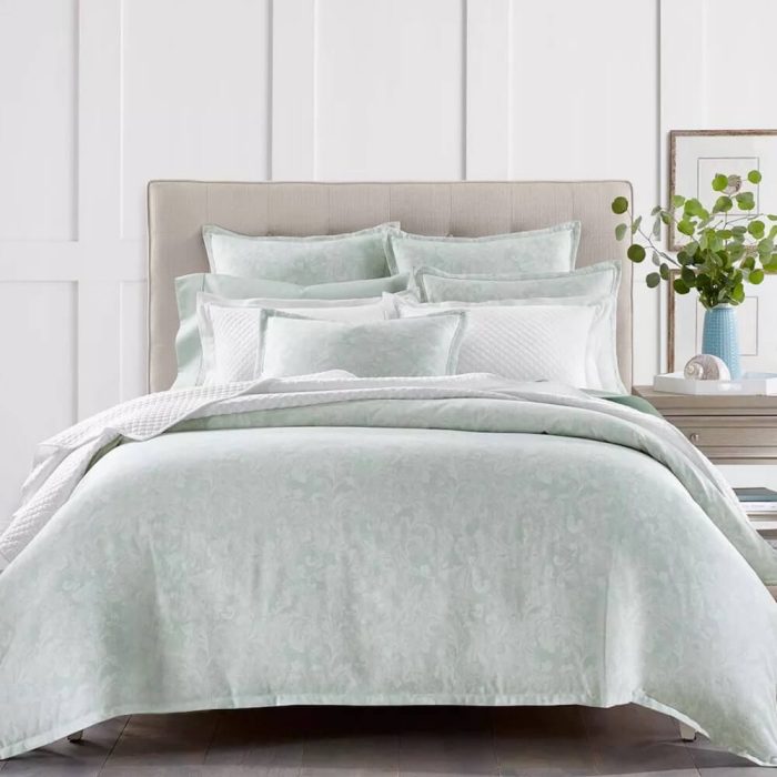 Charter Club Sleep Luxe Scroll Duvet Set Aloe 2