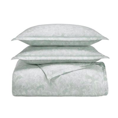Charter Club Sleep Luxe Scroll Duvet Set Aloe