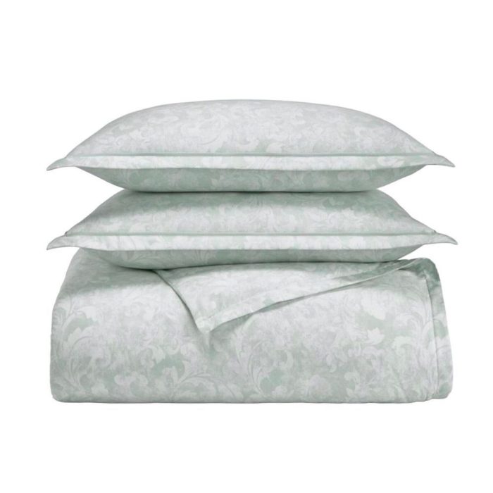 Charter Club Sleep Luxe Scroll Duvet Set Aloe