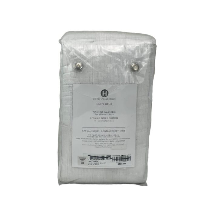 Hotel Collection Dobby Diamond Quilted King Sham White 2