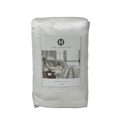 Hotel Collection Dobby Diamond Quilted King Sham White
