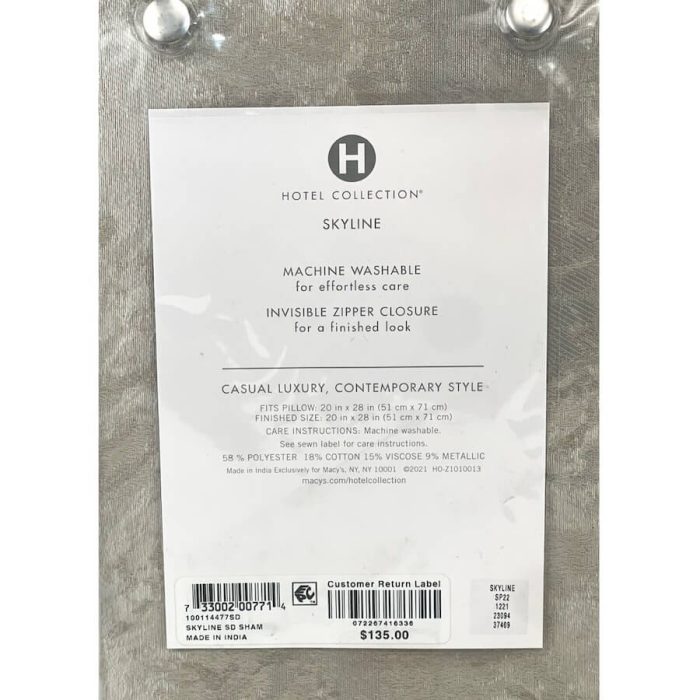 Hotel Collection Skyline STANDARD Sham Beige