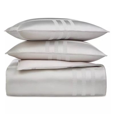 Hotel Collection Structure Duvet Set Silver