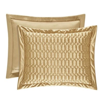 J Queen New York Satinique Quilted Sham Gold