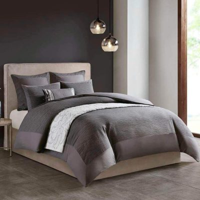 Natori Home Hanae Duvet Set Gray