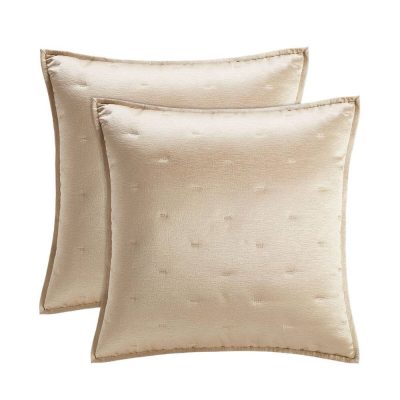 Hotel Collection Glint Quilted 2 EURO Shams Gold