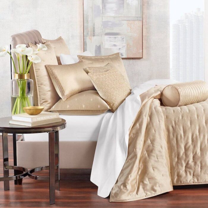Hotel Collection Glint Quilted 2 EURO Shams Gold 2