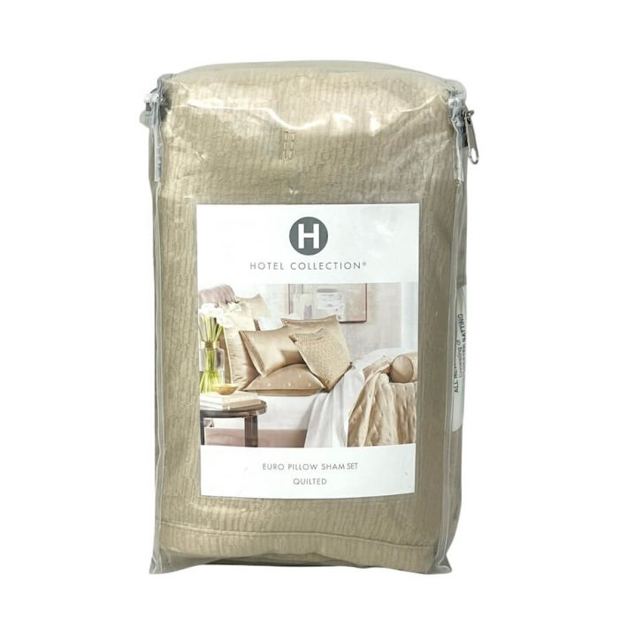 Hotel Collection Glint Quilted Euro Sham Set Gold 3