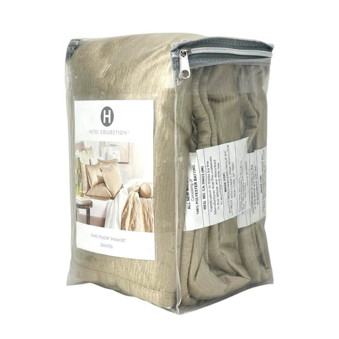Hotel Collection Glint Quilted Euro Sham Set Gold 3