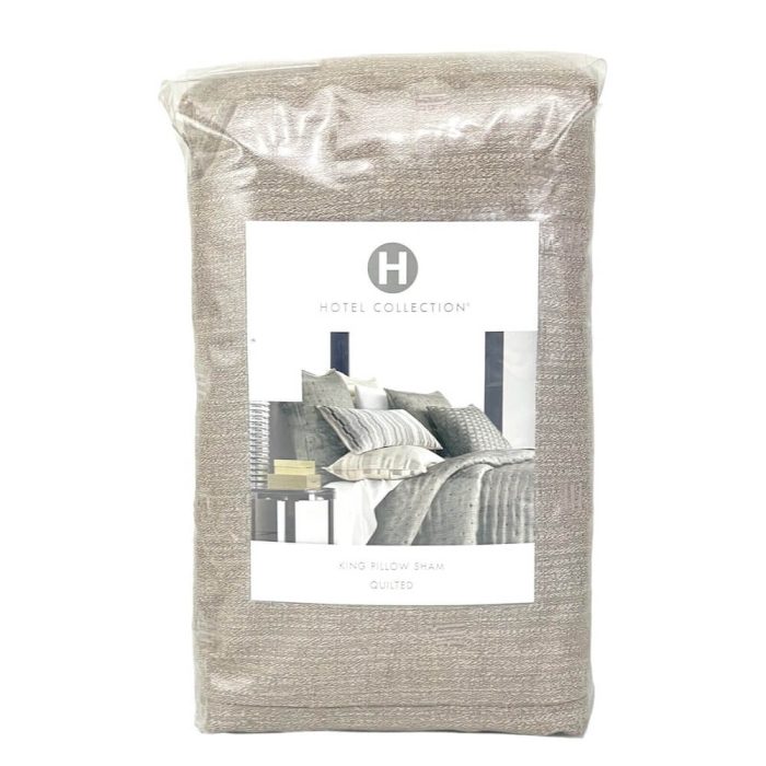 Hotel Collection Yarn Dye Quilted King Sham Mushroom 2