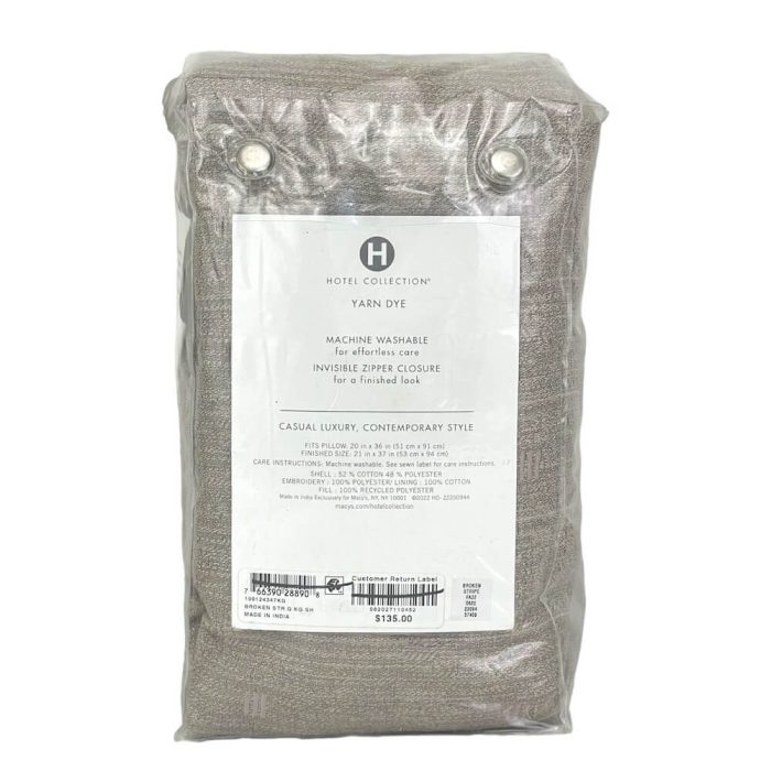 Hotel Collection Yarn Dye Quilted King Sham Mushroom 3