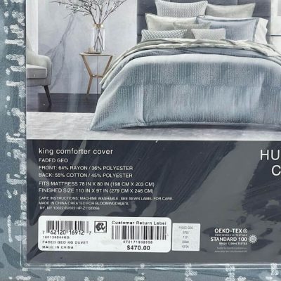 Hudson Park Faded Geo King Duvet Cover