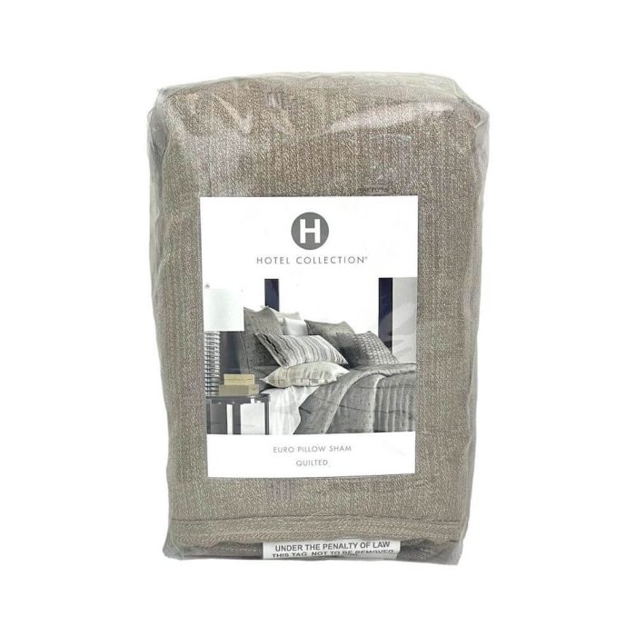 Hotel Collection Yarn Dye EURO Sham Mushroom 3
