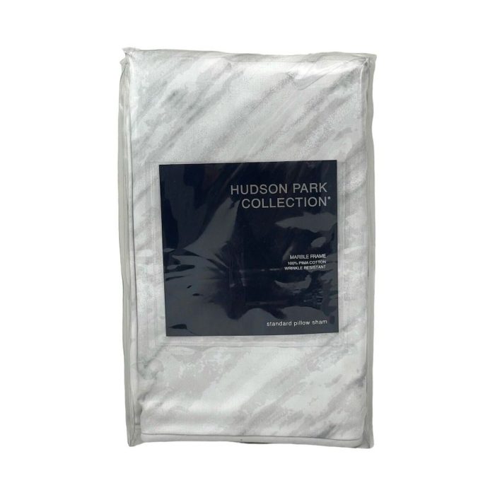 Hudson Park Marble Frame Standard Sham Gray 3