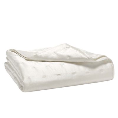 Hudson Park Nouveau Quilted Coverlet Ivory