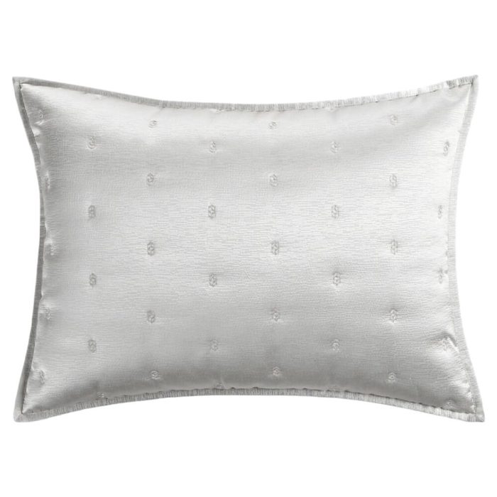 Hudson Park Nouveau Quilted Sham Silver