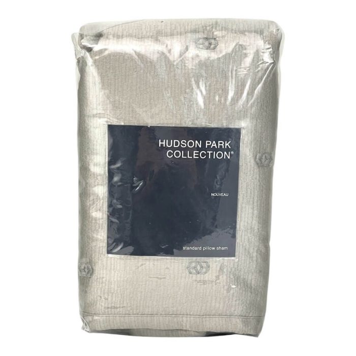Hudson Park Nouveau Quilted Standard Sham Taupe 2