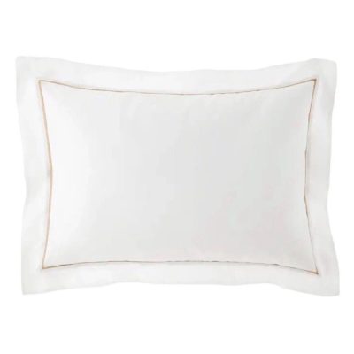 Ralph Lauren Palmer STANDARD Sham White Burnished Chamois