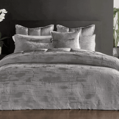 Donna Karan Vapor Collection King Duvet Cover Gray