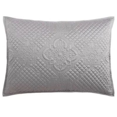 Hotel Collection Grand Bouquet Quilted KING Sham Gray