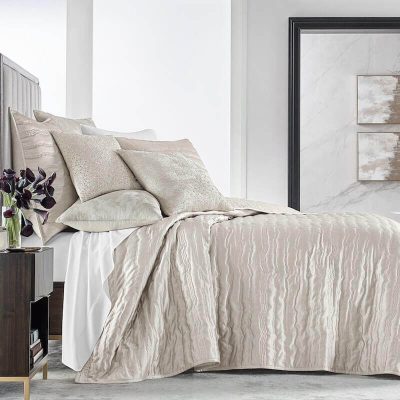 Hotel Collection Skyline Quilted Coverlet Silver 2
