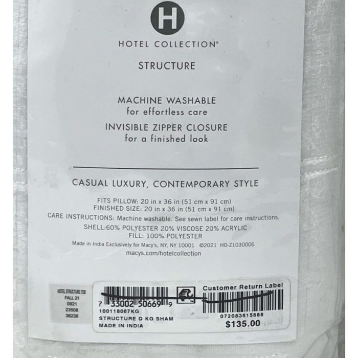 Hotel Collection Structure Quilted King Sham White 3