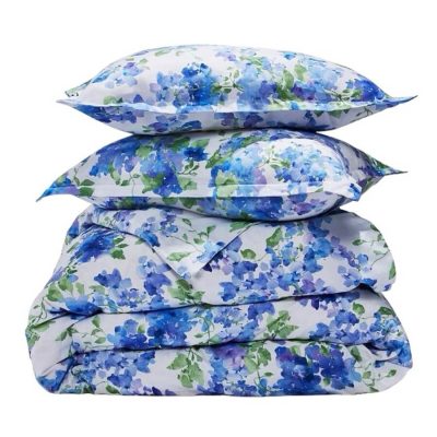 Sky Blushing Hydrangea Duvet Set Blue