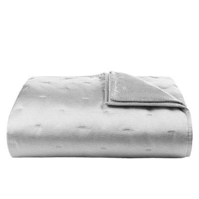 Hotel Collection Glint Full/Queen Quilted Coverlet Set Silver 3