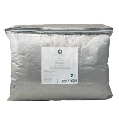 Hotel Collection Glint Full/Queen Quilted Coverlet Set Silver 6