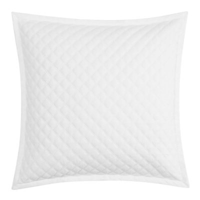 Hudson Park Double Diamond Quilted EURO Sham White