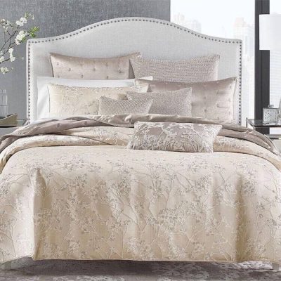 Hudson Park Meadow Silhouette King Duvet Cover Light Taupe 3