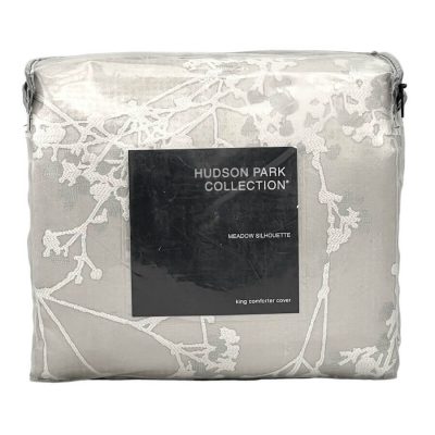 Hudson Park Meadow Silhouette King Duvet Cover Light Taupe 4